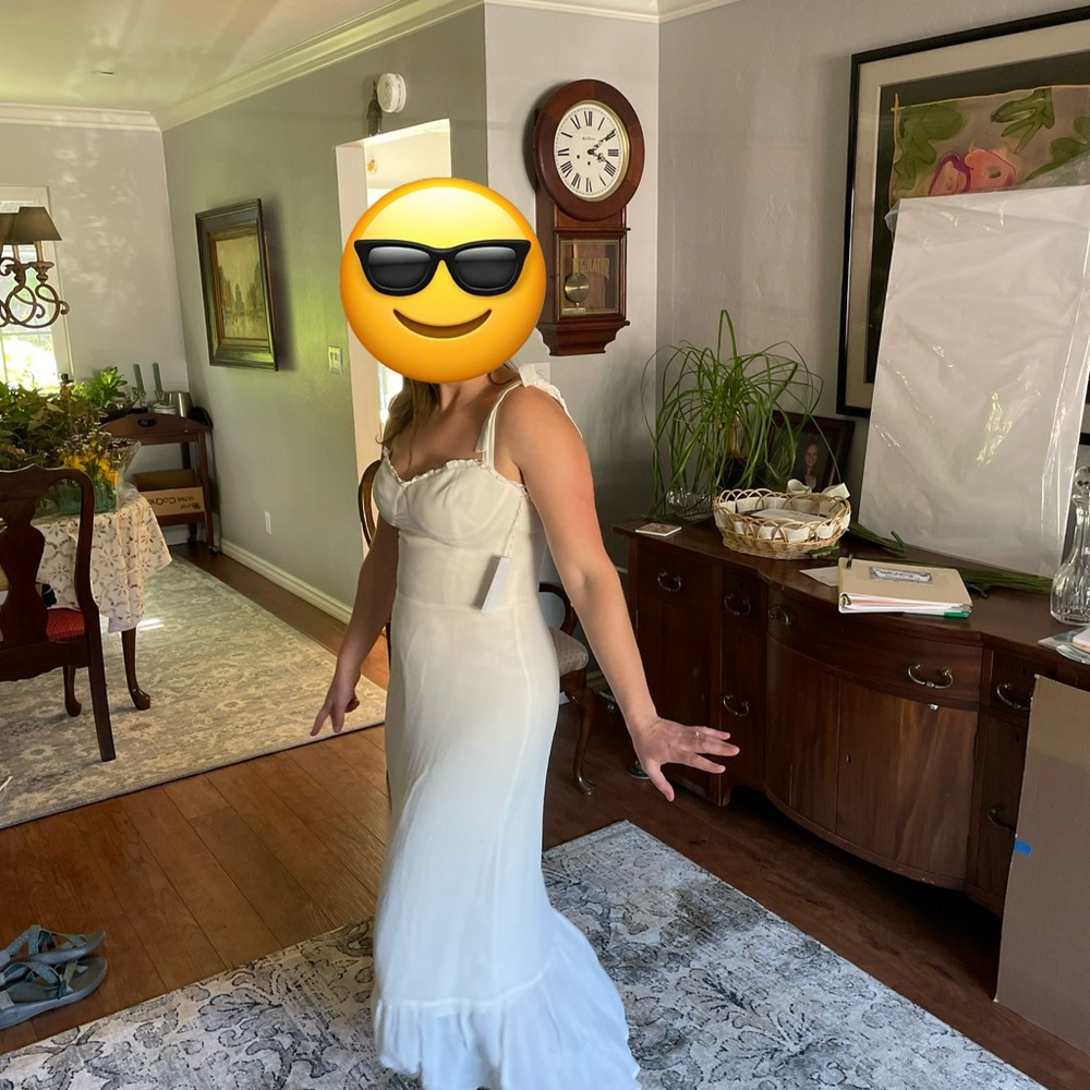 Reformation Dress White Nikita Dress in Ivory Bridal Wedding  8